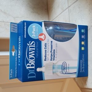 Dr. Brown's Natural Flow Bottles - 8 oz (3 Pack)